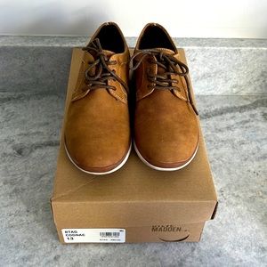 Boys dress shoes.  Size 13.  Worn 2x.  Color = Cognac.  Great condition!
